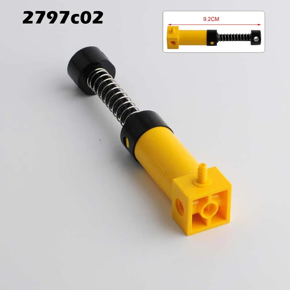 MOC Bricks Technical Parts Pneumatic Pump Small V2 with Reinforced Cylinder Hose Air Power Bricks Compatible With 8800 Blocks