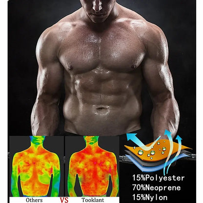 Men Sauna Sweat Suits Shapewear Workout Weight Loss Long Sleeves Coat Waist Trainer Body Shaper Gym Fitness Fat Burning Leggings