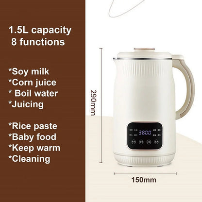 1.5L Soy Milk Machine12h Appointment Filter-free Wall Breaking Machine Mixer Home Electric Juicer Multifunctional Food Processor