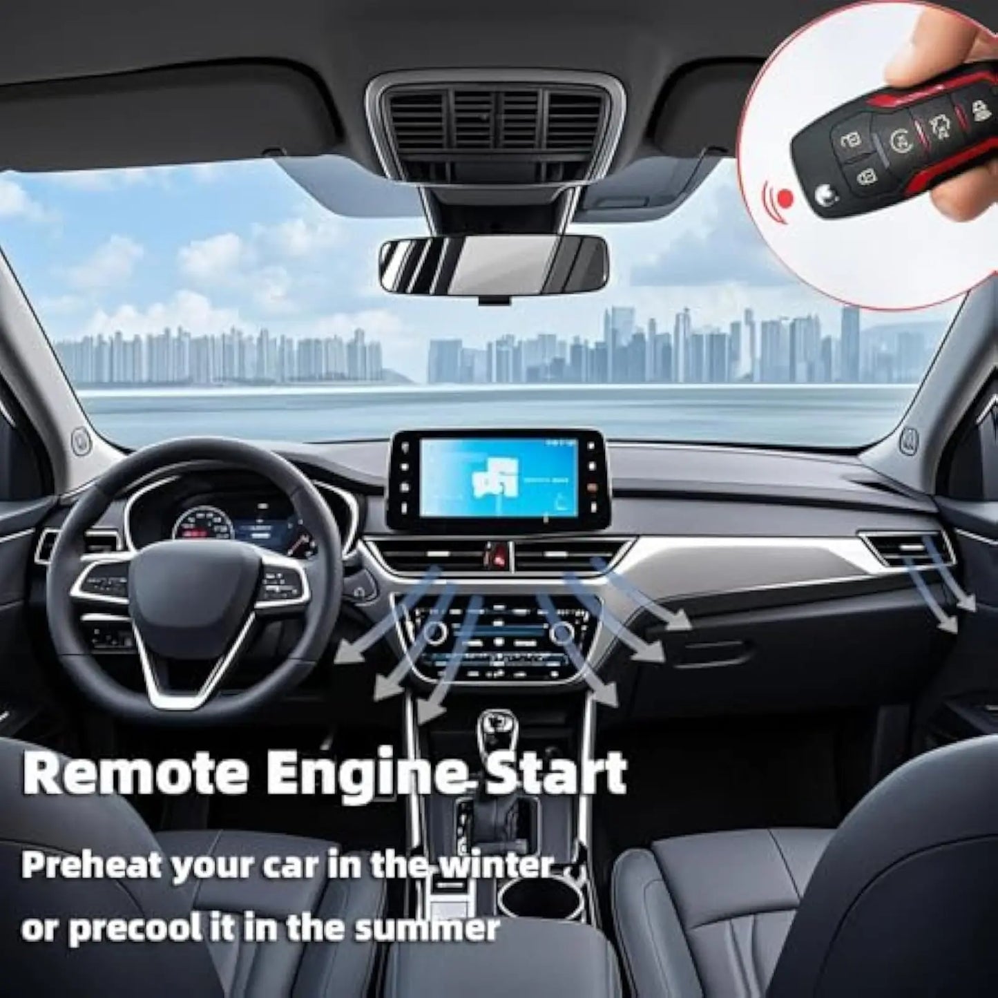 Phone APP Engine Remote Start  Car alarm Push Start-Stop Button To Start Ignition System Central Locking Keyless Entry for car
