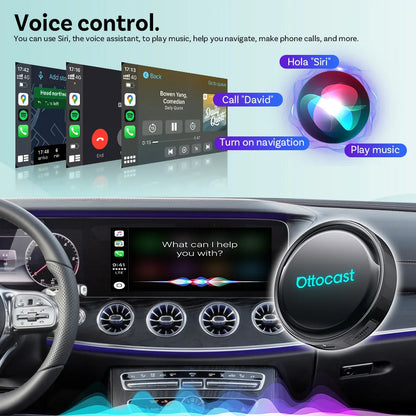 OTTOCAST P3 Pro Android Car Box Smart Car System for Car with AI Voice Assistant Cloud SIM 4G Dual Screen Fast Wireless Connecti