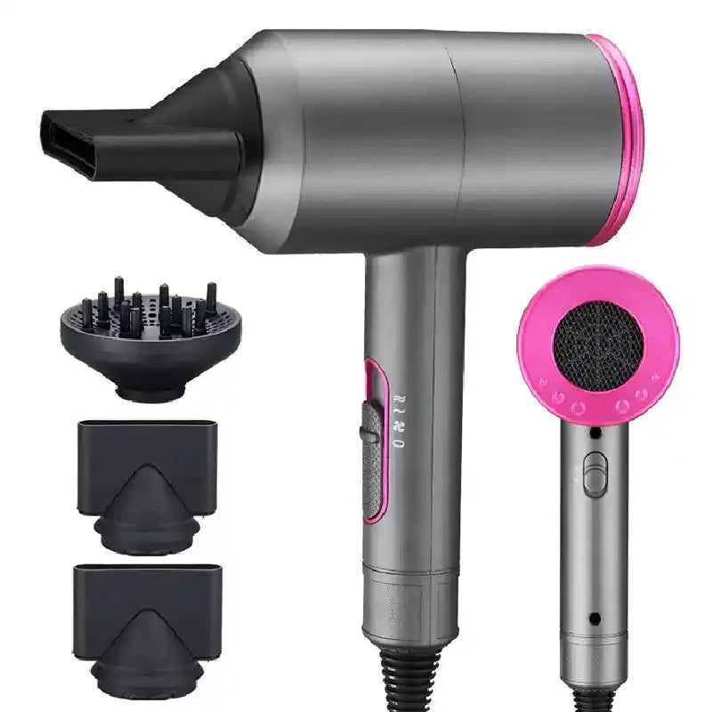 Professional Hair Dryer Strong Wind Hot Air Cold Air Ion Salon HairDryer 1800w Brush  Negative Ion Blow Dryer  with Diffuser