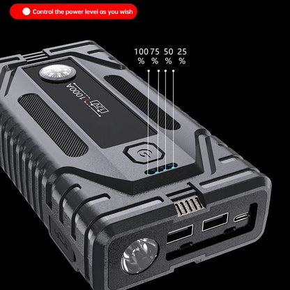 CEYYOR Portable Jump Starter Power Pack With LED Lights and USB Ports.12V Booster Jump Starter Car Battery Starting Device