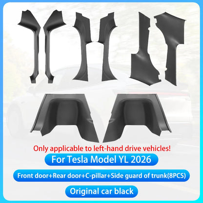 For Tesla Model YL Launch 2026 TPE Front Rear Door Sill Protector Threshold Strip Anti-kick Guard Panel Interior Decoration Set