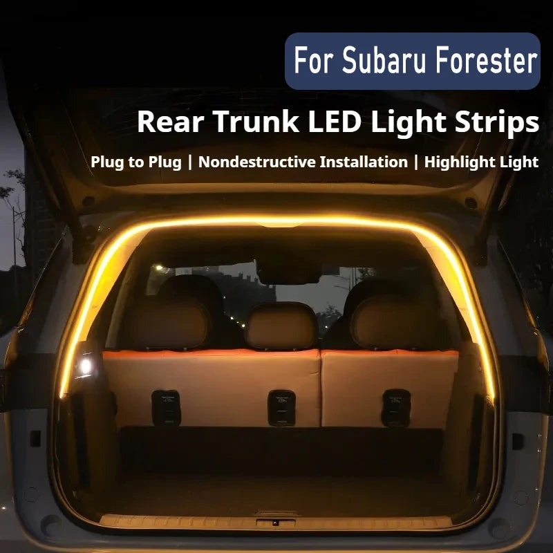 Rear Trunk LED Light Bar Strips Trunk Interior Decorative Lamp Strip Fit For Subaru Forester Interior Accessory Atmosphere