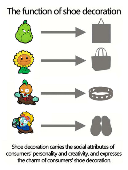 17-100Pcs Hot Game Cartoon Shoe Charms Set Slides Clog Sandals Decoration Shoes Accessories Buckle for Boys Girls Kids Gifts