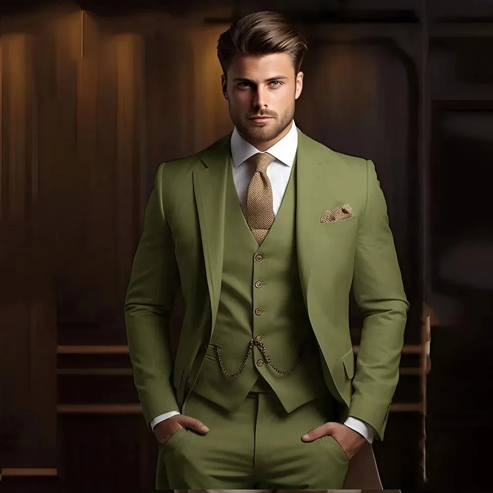 High Quality Black Men's wedding Suits Smart Cusual 3 Piece Custom Slim Fit Male Blazer Wedding Groom Tuxedos Costume Homme