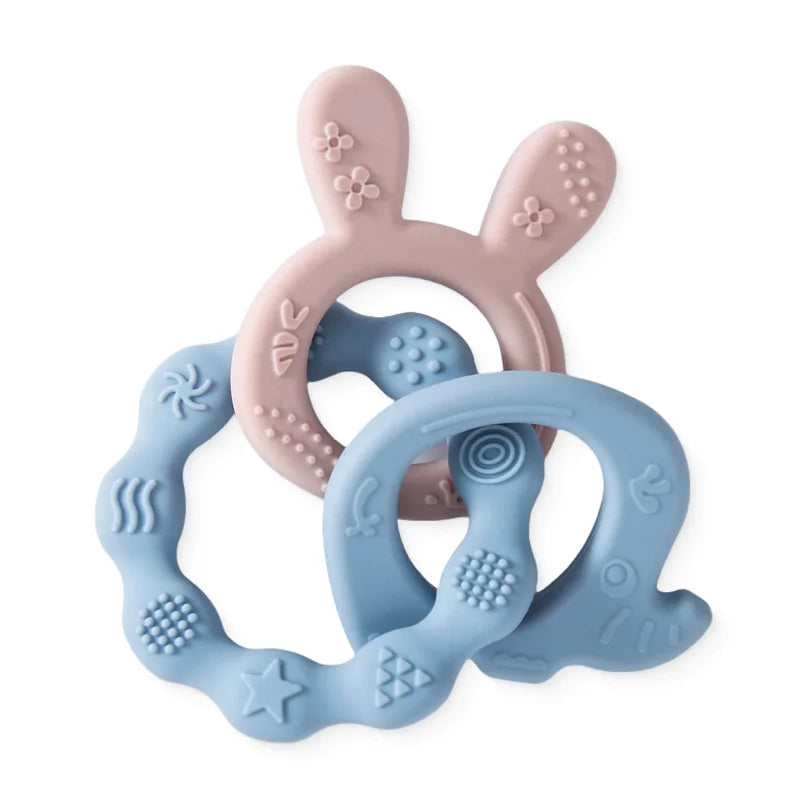 BPA Free Baby Silicone Rabbit Bracelet Teether Toys Nursing Teething Toys Food Grade Silicone Newborn Teething Toys Baby Gift