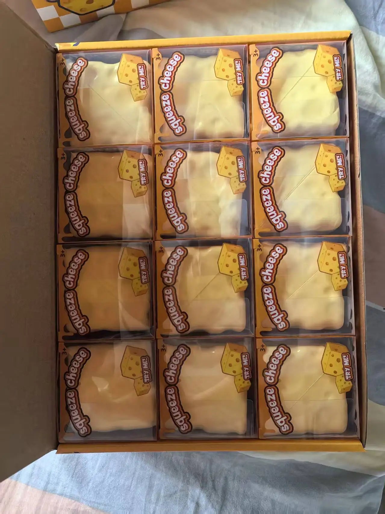 Sticky Soft Cheese Block-yellow, Plastic Decompression Toy, with Squeezing Function To Pinch The Toy To Vent.