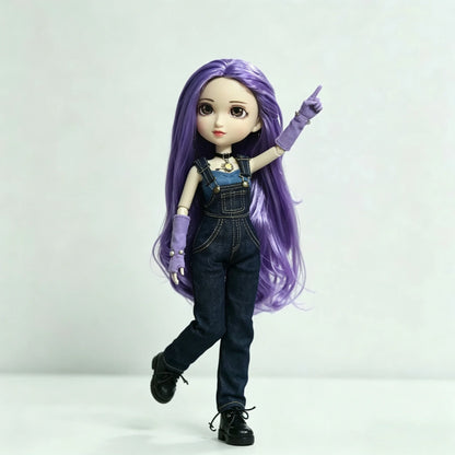 Fashion Doll Original 5-inch BJD Doll: Beiji Dihua'er Cute Art Figure with Articulated Joints and Doll Clothes