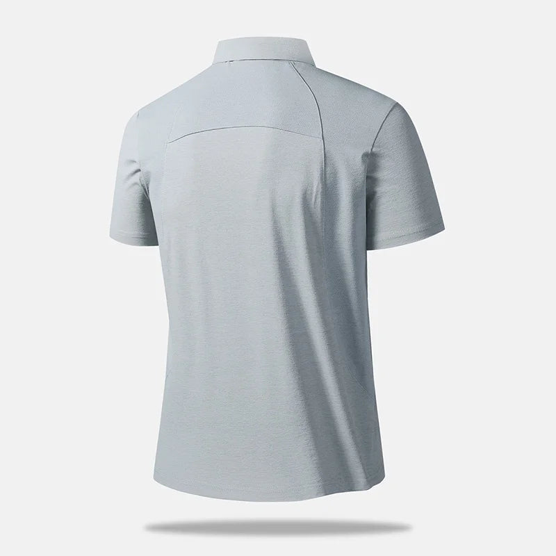 2026 Summer Golf Raglan Splice Polo Shirt Men Quick Dry Collared Sport Office Short Sleeve Tops Athletic Polo Tees for Man