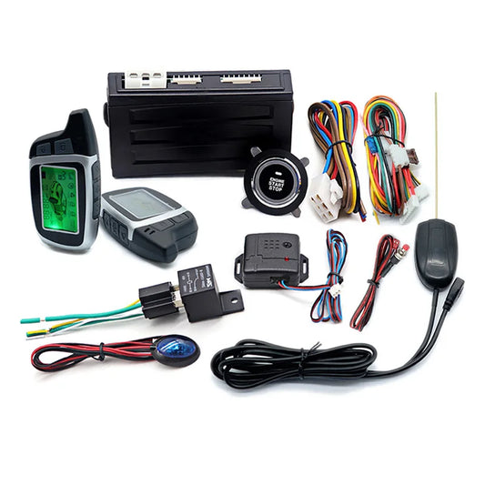 Universal Car Alarm Auto Start Stop System Remote Control Engine Ignition Autostart Kit Keyless Push Start System Car Accessorie