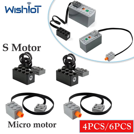 Micro/S Drive Motor Technology Building Blocks Parts Power Functions Motors Assembly Modified MOC Bricks Toys DIY Accessories