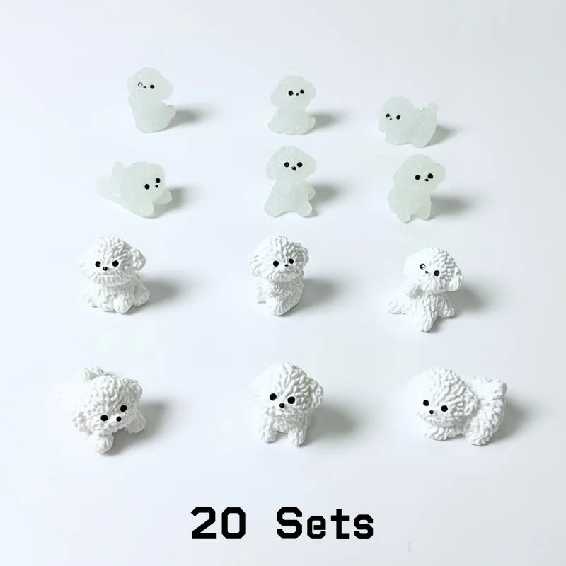 6pcs Glow-in-the-Dark/Non-Glow Dual-Color Bear Puppy Cute Cartoon 3D Shoe Charms Fun Shoe Buckle For Clogs  Perfect for Xmas
