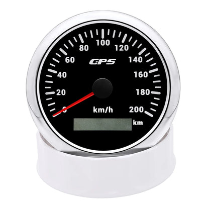 A 85MM GPS Speedometer For Motorcycle Marine Boat 30~200 Kmh Boat Car Truck Speed Gauge Meter With GPS Antenna 7 Color Backlight
