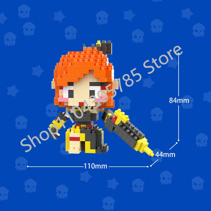 Mini Anime Brawl Stars Figures Pack Fashion Original Decorations Cartoon Heroes Model Dolls Boys Christmas Gifts Collectible
