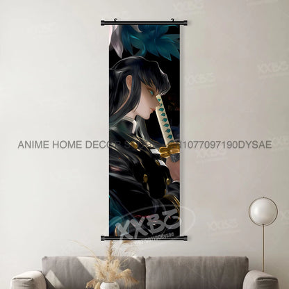 Anime Demon Slayer: Kimetsu No Yaiba Figures Poster Canvas Print Hanging Painting Wall Art Scrolls Picture Home Decoration Mural