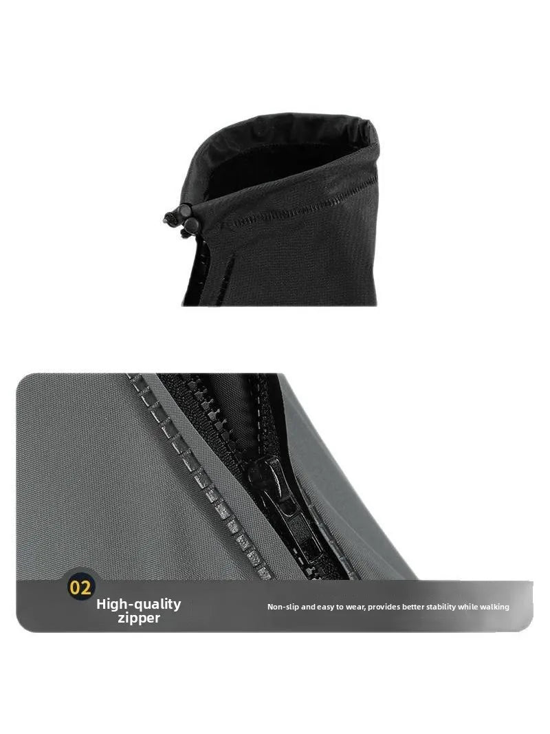 Thickened PVC Shoe Covers Mid-Calf Waterproof Anti-Slip Wear-Resistant Snowproof Unisex Shoe Covers Shoe Horn Home Essentials