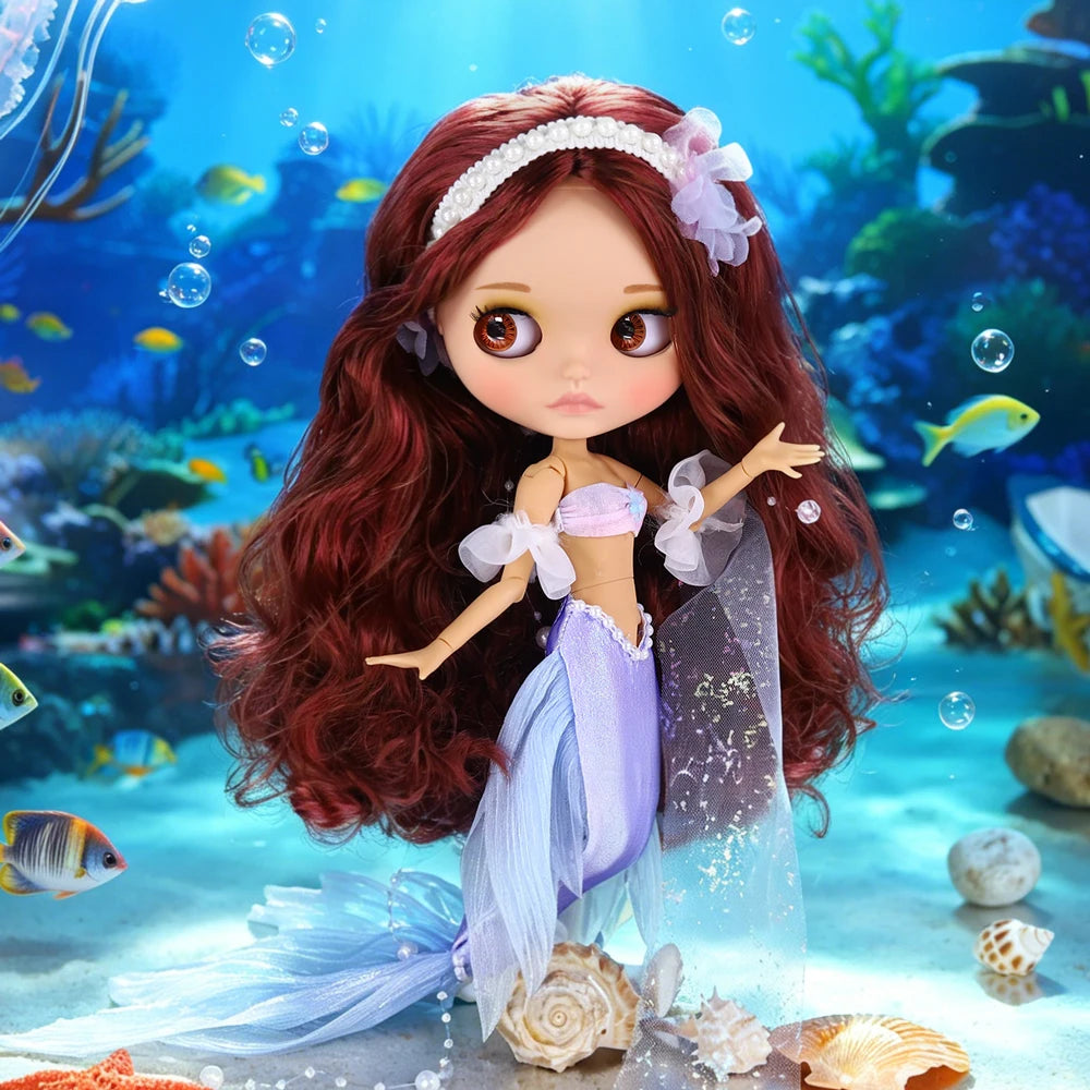 ICY DBS Blyth Doll 1/6 Joint 30cm tan Skin Matte Face Girl Set Doll BJD Toy Gift
