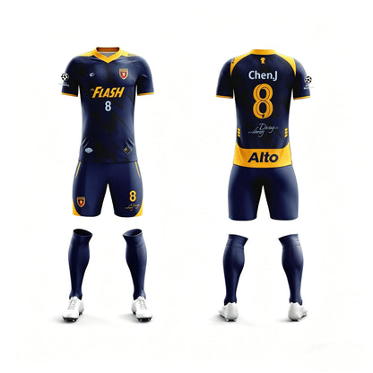 Custom Sublimation Printing Football Jersey Polyester Soccer Uniform Club Team Football Uniform Breathable Soccer Jersey For Men