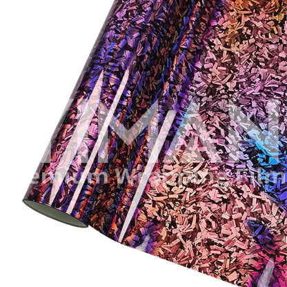 High Gloss Forged Laser Rainbow Carbon Fiber Silver Car Carbon Film Black Vinyl Wrap Tuning Auto Accessories Sticker for Car