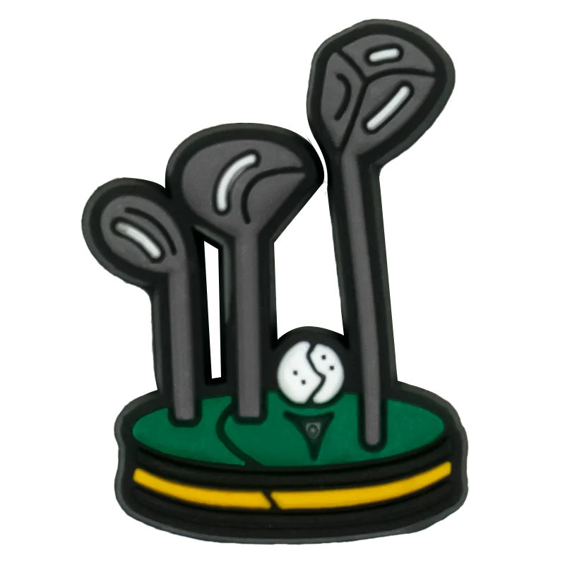 1/25PCS Golf & Lifestyle Shoe Charms Set DIY Decorative Pins Yoga Gardening Pizza Clogs Sandals Accessories Decorations Gifts