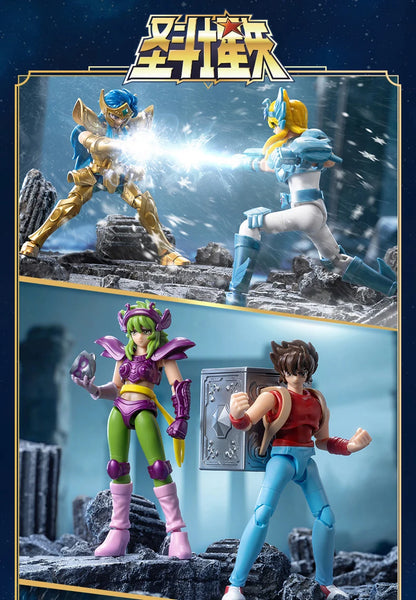 Original Blokees Gold Saint Action Figure Champion Saori Kido Seiya Mu Aiolia Assembly Figure Children Toys Birthday Gift