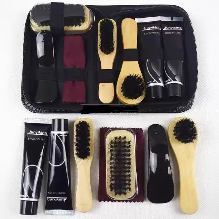 Professional Shoes Care kit Cleaner Set for Sneakers Leather Shoes Cleaning Polishing includes Shoehorn Shoe Polish Brush Cream