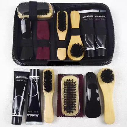 Professional Shoes Care kit Cleaner Set for Sneakers Leather Shoes Cleaning Polishing includes Shoehorn Shoe Polish Brush Cream
