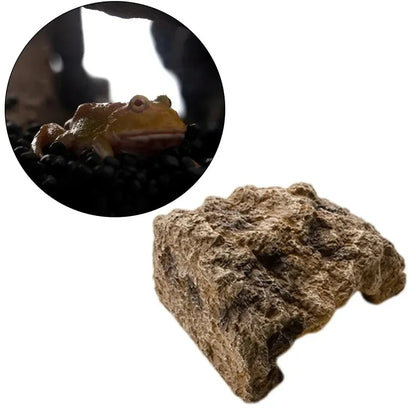 Reptile Rock Hide Cave Resin Turtle Basking Platform Shelter for Lizard hideout Reptile bearded dragon Amphibian Terrarium