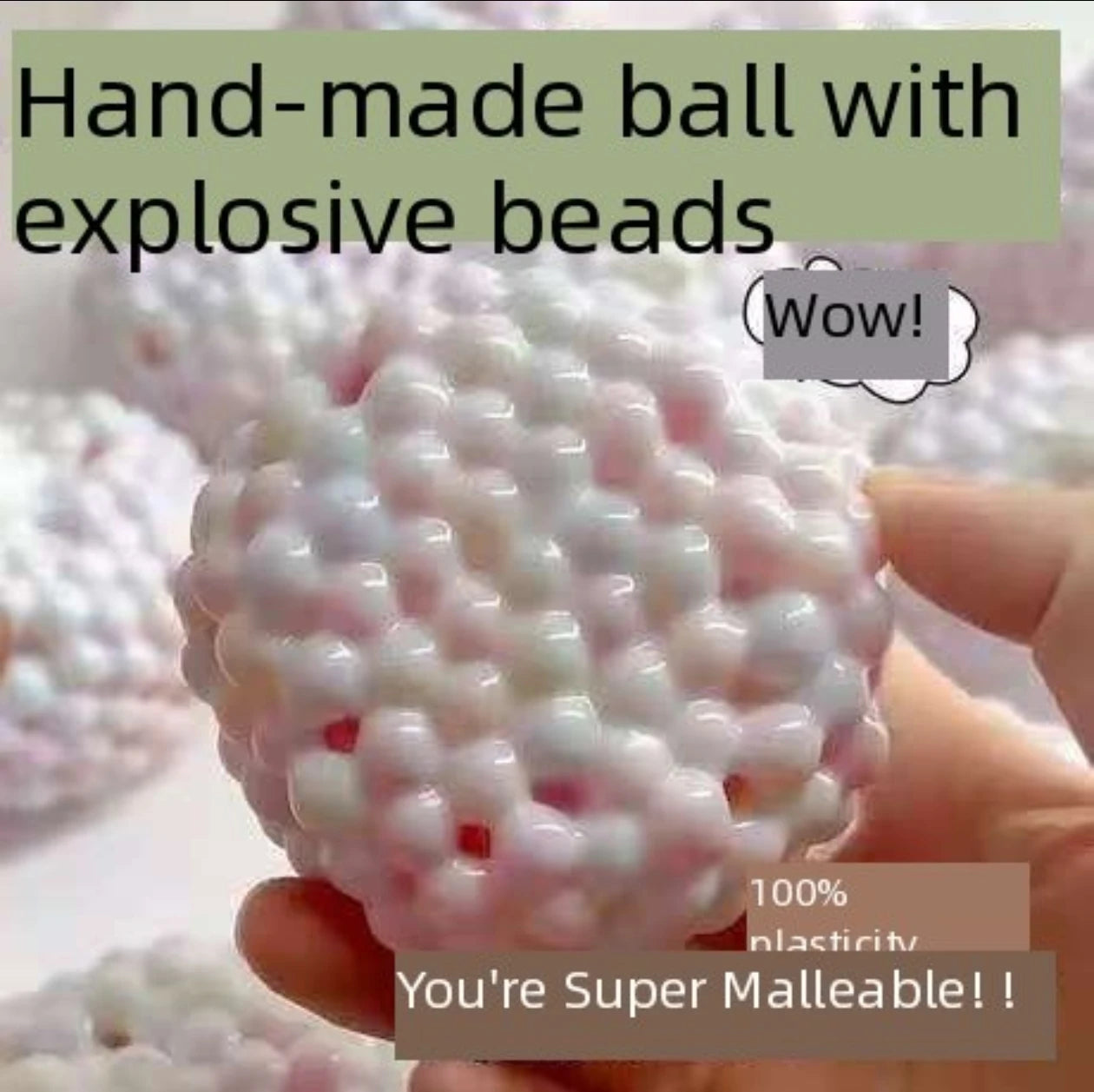 Shapeable Vacuum Squishies Sand Ball Grape Stress Ball Stress Relief Noisy Ball Desktop Squeezing Soothing Toy Birthday Gift