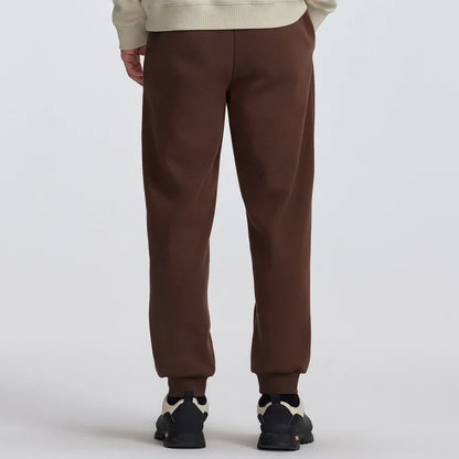 Metersbonwe Men's Fleece-Lined Cargo Joggers Winter Thermal Tapered Pants with Printed Logo Loose Fit Trendy Sports Trousers
