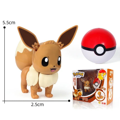 Pokemon Pokeball Figure Pikachu Dragonite Lapras Psyduck Mewtwo Gyarados Solgaleo Lunala Eevee Poke Ball Toy Kids Birthday Gift
