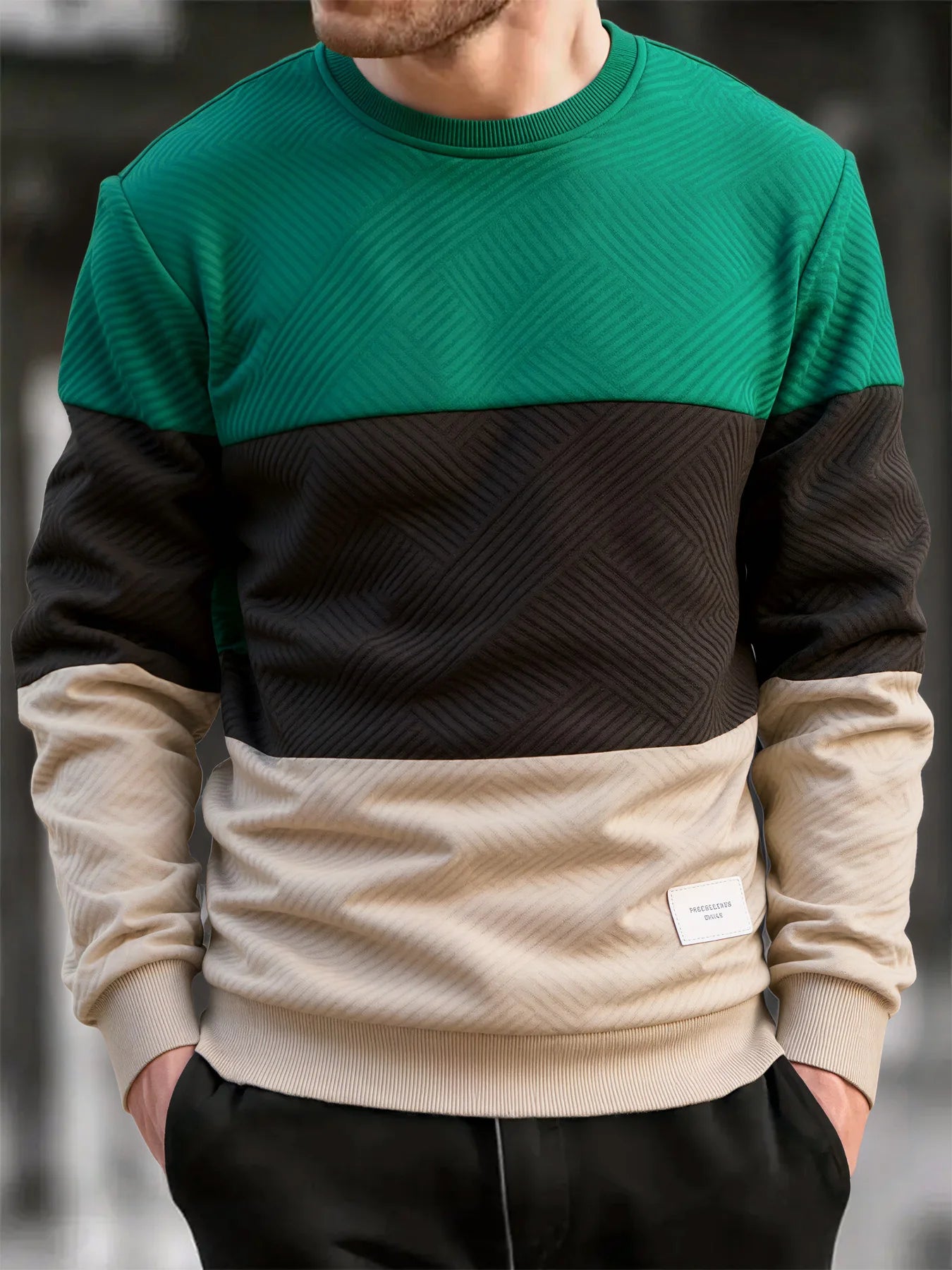 Autumn Winter Men's Crew Neck Pullover Casual Thicker Sweatshirt Long Sleeve Warm Slim Knitted Sweaters Streetwear Men Clothing