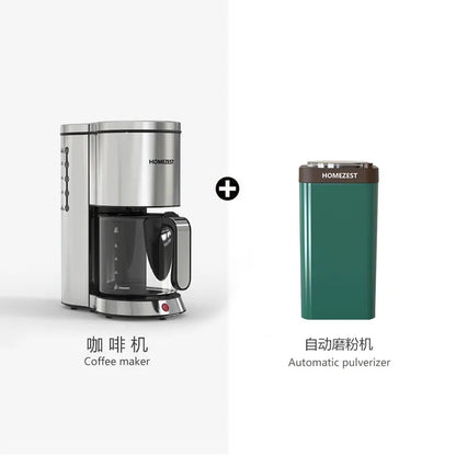 220V HOMEZEST German Coffee Maker Automatic Drip Coffee Machine Mini American Brewer for Home Tea