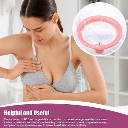 Electric Breast Machine Rechargeable Sagging Chest Massage Pump Electric Cupping Device Firming Chest for Women Family Lover