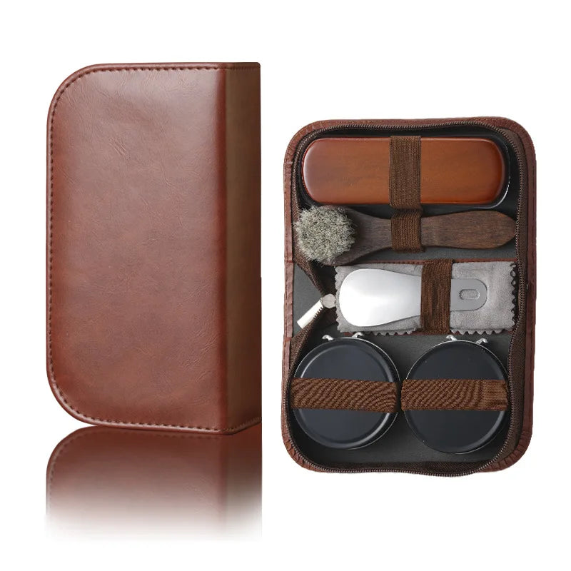 Professional Shoes Care Kit Quick Polish Leather Shoe Brush Cleaning Set Keep Shiny Clean Tools for Boots Sneakers