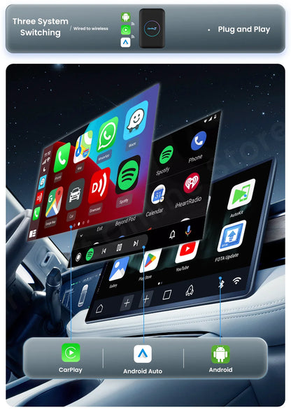 CarlinKit LiteS Android Tv Box Android auto CarPlay Wireless Adatper for Netfilx Youtube IPTV Spotify Skoda Volvo Honda Toyota