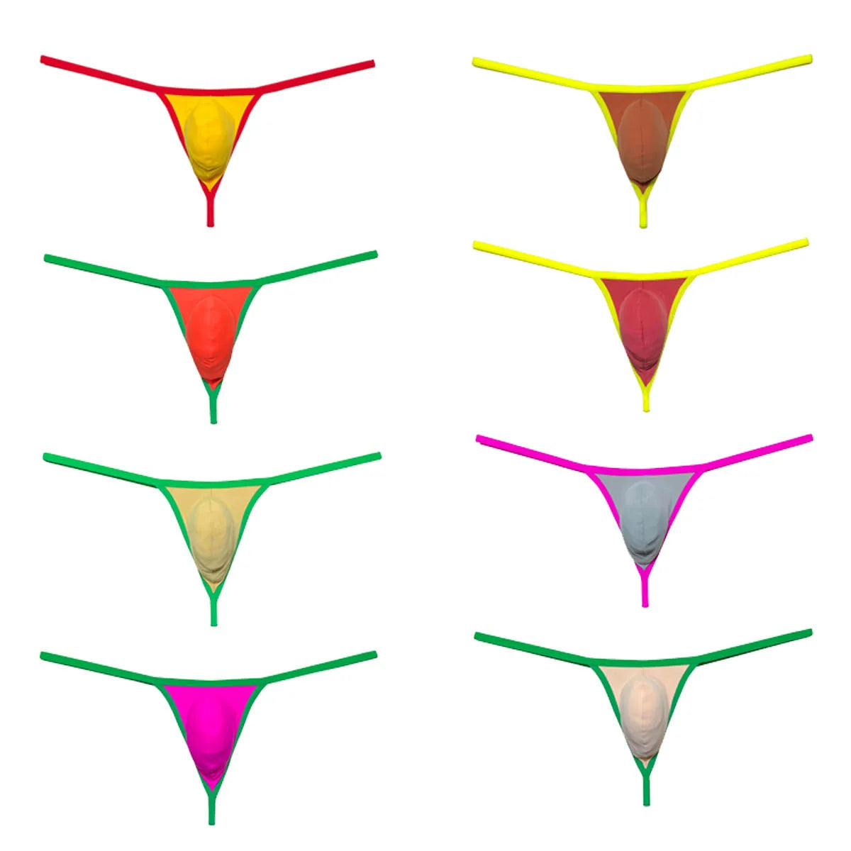 Sexy Men's Underwear Thong Contour Pouch Tangas String Brief Micro Underpants Man Lingerie Mini Bikini Comfortable Sissy Panties