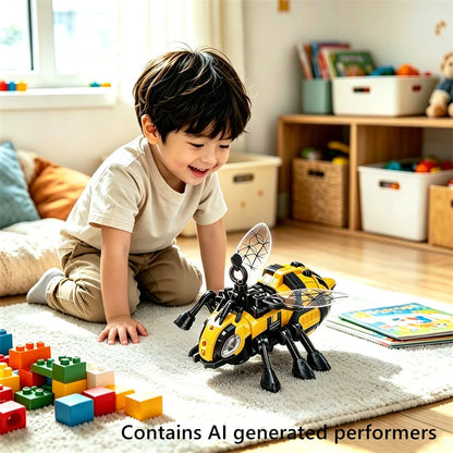 Electric Mechanical Bee Toy Featuring A Simulated Spray Function Crawling Action With Lights And Music Toys for Boys Kids Gifts