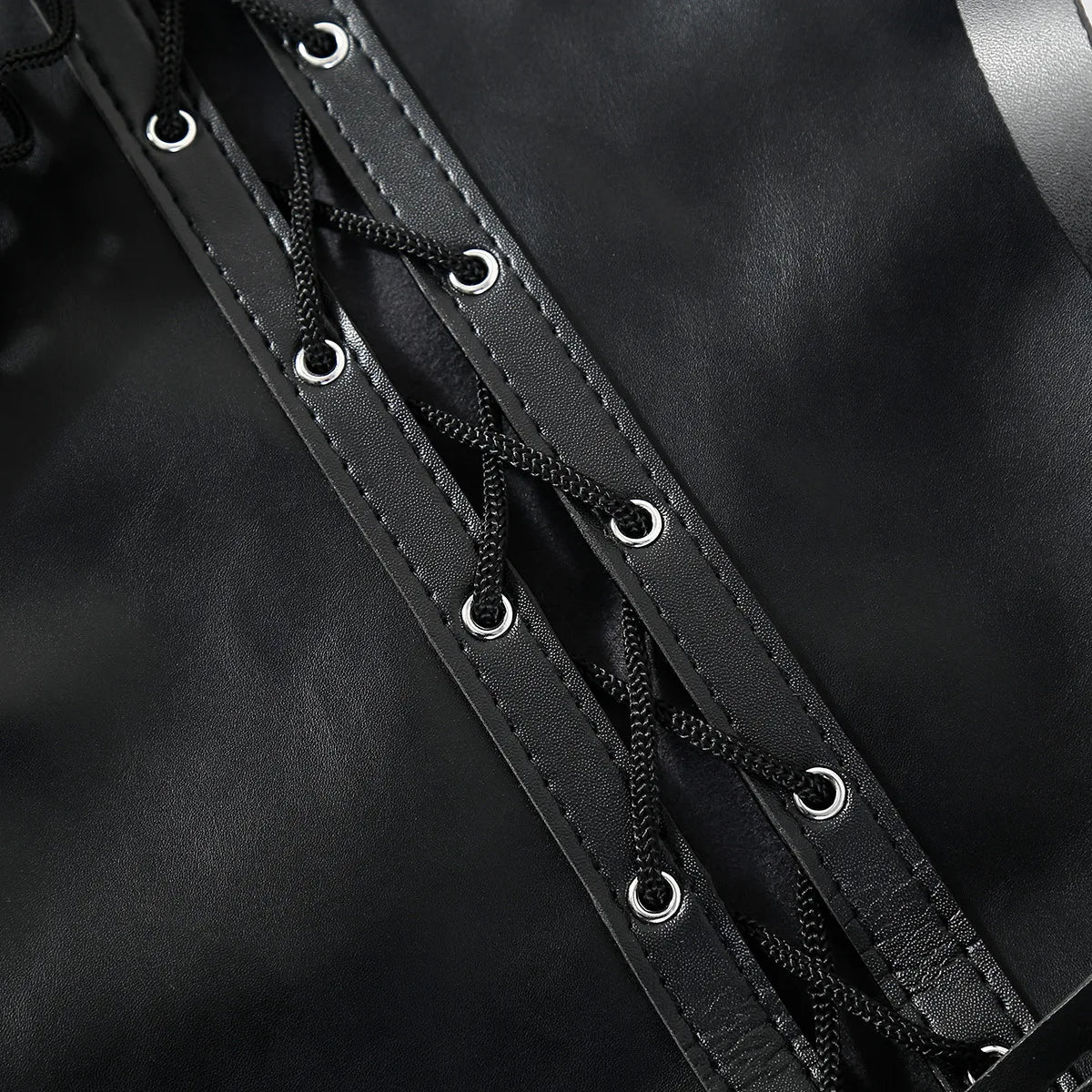 BDSM Strait Jacket / Armbinder,Leather Deluxe Arm Binder Restraint,Behind Back Bondage Gloves,Sex Toys For Couples ,Sex Handcuff