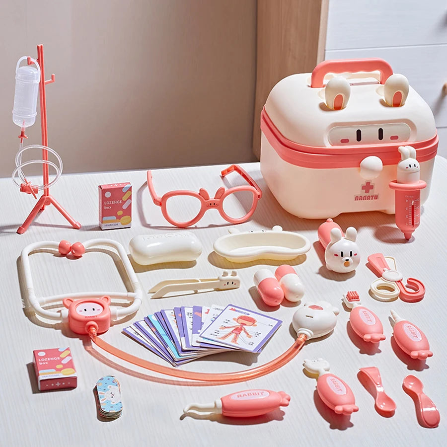 Family Role Play Doctor Kit – Medical Toys for Kids with Stethoscope, Glasses & Tools, Fun Pretend Play Gift