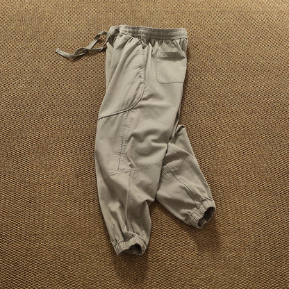 Heavy thick slim workwear casual pants for men in autumn and winter