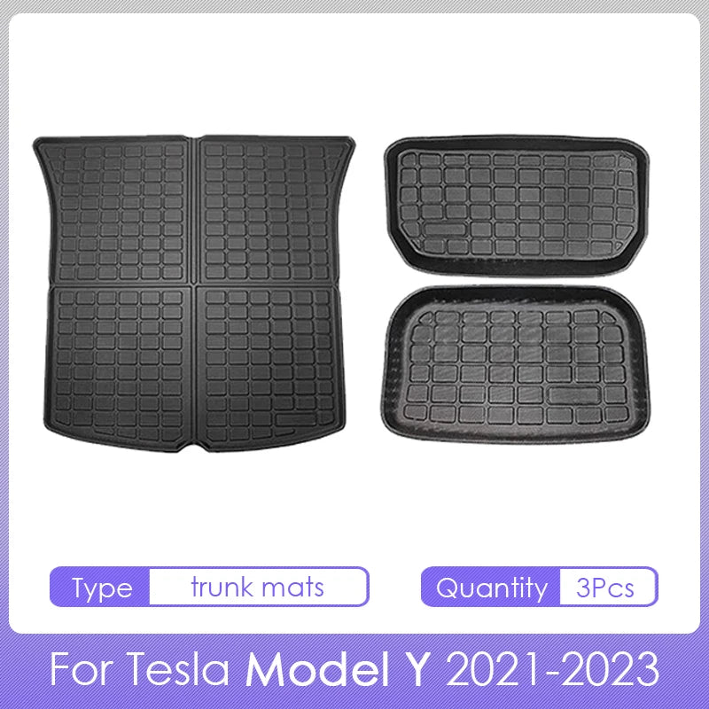 Floor Mats For Tesla Model Y Right-Hand Dirve Floor Mats Cargo Liner Car Anti-dirty Pad Waterproof RHD Model Y 2023 Accessories
