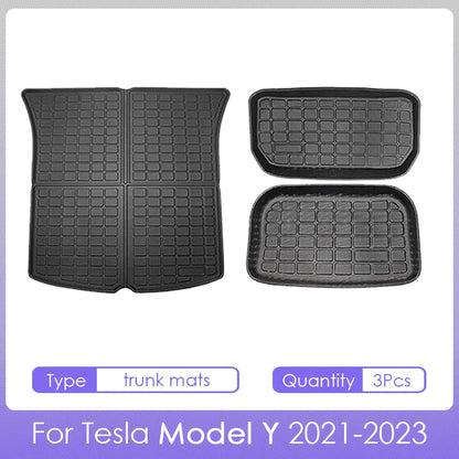 Floor Mats For Tesla Model Y Right-Hand Dirve Floor Mats Cargo Liner Car Anti-dirty Pad Waterproof RHD Model Y 2023 Accessories
