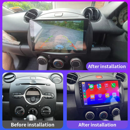 SCARLIU for Mazda 2 2007-2014 Multimedia Video Player 4G WIFI GPS Navigation Carplay DVD Head Unit 2 Din Android 16 Car Radio