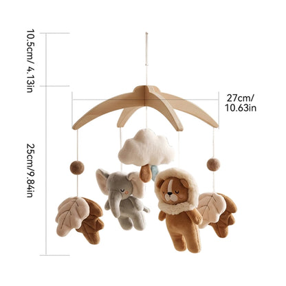 Baby Wooden Crib Mobile Bed Bell Hanging Rattle Toy Newborn Music Box Bed Bell Hanging Toys Holder Bracket Infant Crib Baby Gift