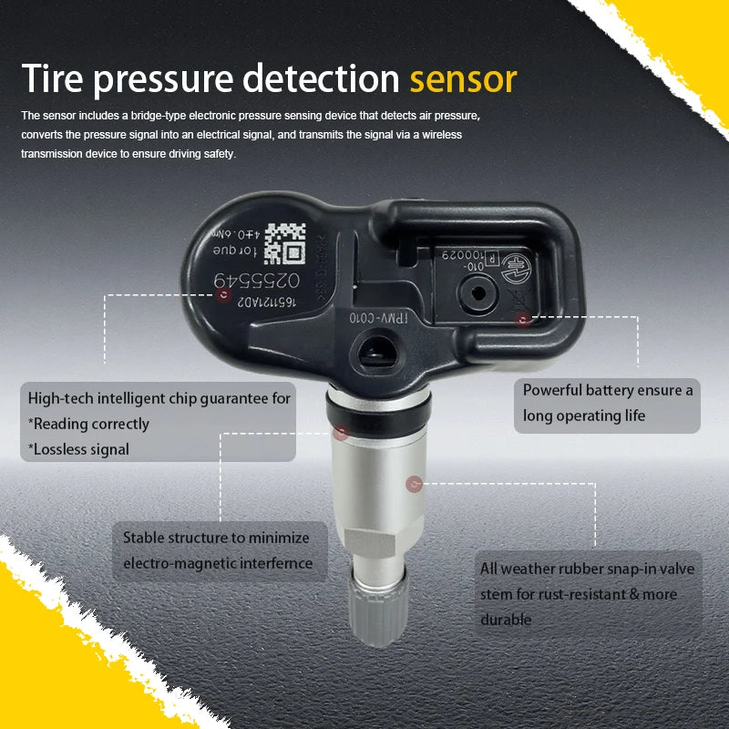 4PCS 315MHz Tire Pressure Monitoring Sensor TPMS PMV-C010 for Toyota Yaris Camry Corolla Lexus NX RX Compatible with 4260706020