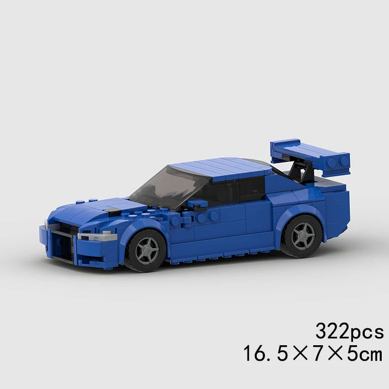MOC Speed Sports Super Race Car Model Building Blocks Pickup Police Bricks City Racing Vehicle SUV Technical Rally Sport Toy
