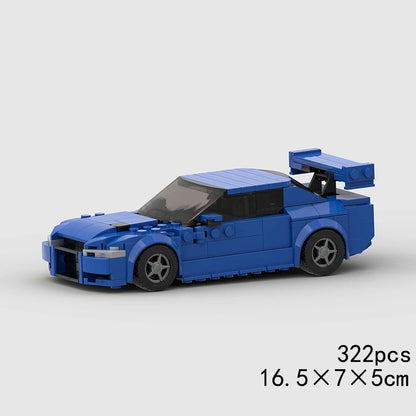 MOC Speed Sports Super Race Car Model Building Blocks Pickup Police Bricks City Racing Vehicle SUV Technical Rally Sport Toy